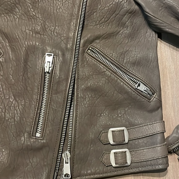 New with tags Allsaints Watson Biker Jacket - US0 - Picture 2 of 6